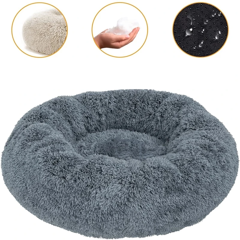 SnugNest Luxus-Rundbett für Haustiere