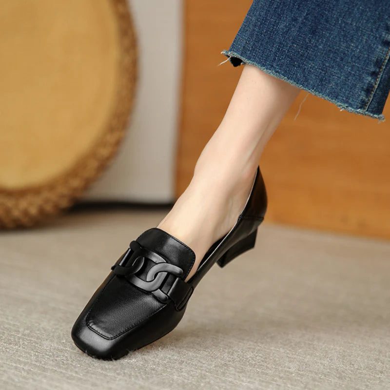Rosaline Damen Leder Mary Jane Schuhe | Bequeme Komfortschuhe mit Verstellbarem Riemen