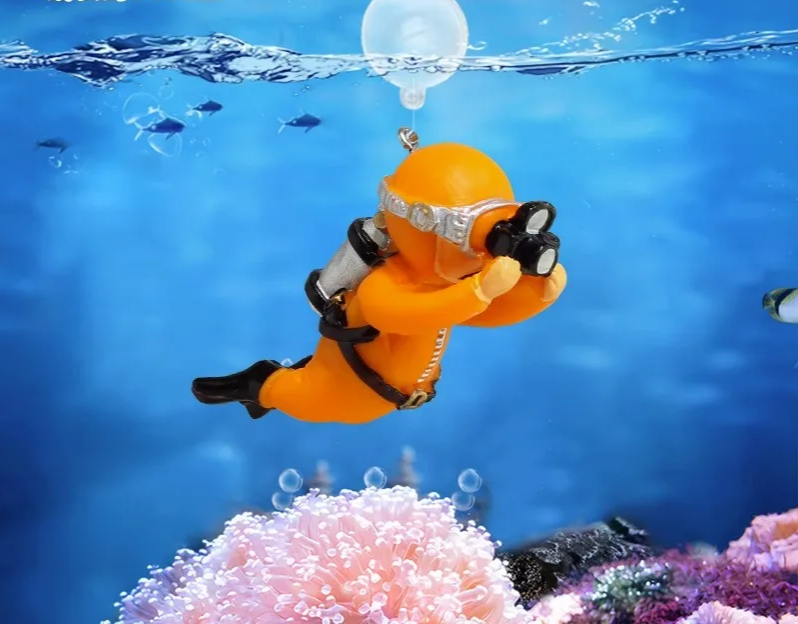 AquaFloat Schwimmender Taucher Aquarium Dekoration