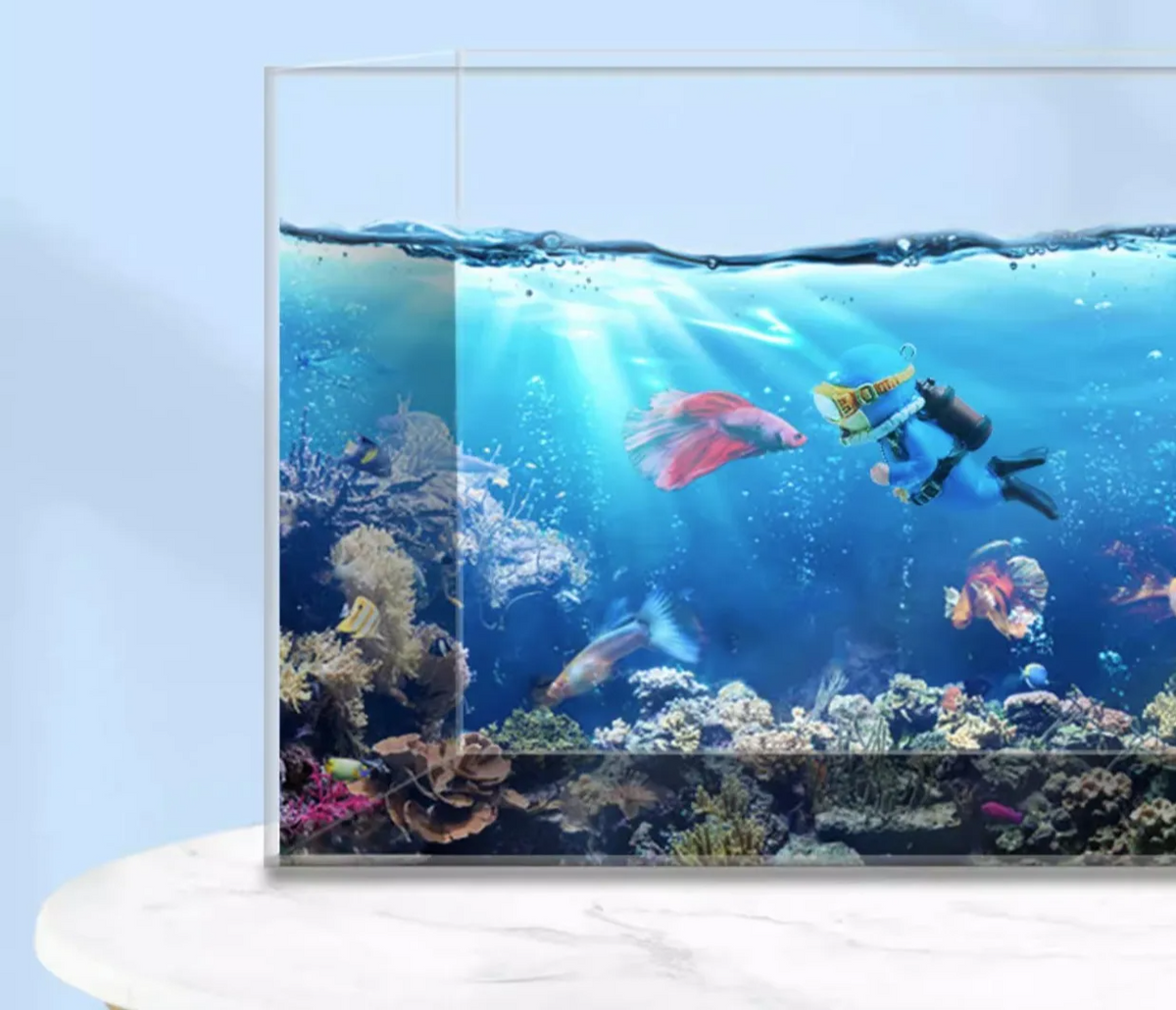 AquaFloat Schwimmender Taucher Aquarium Dekoration