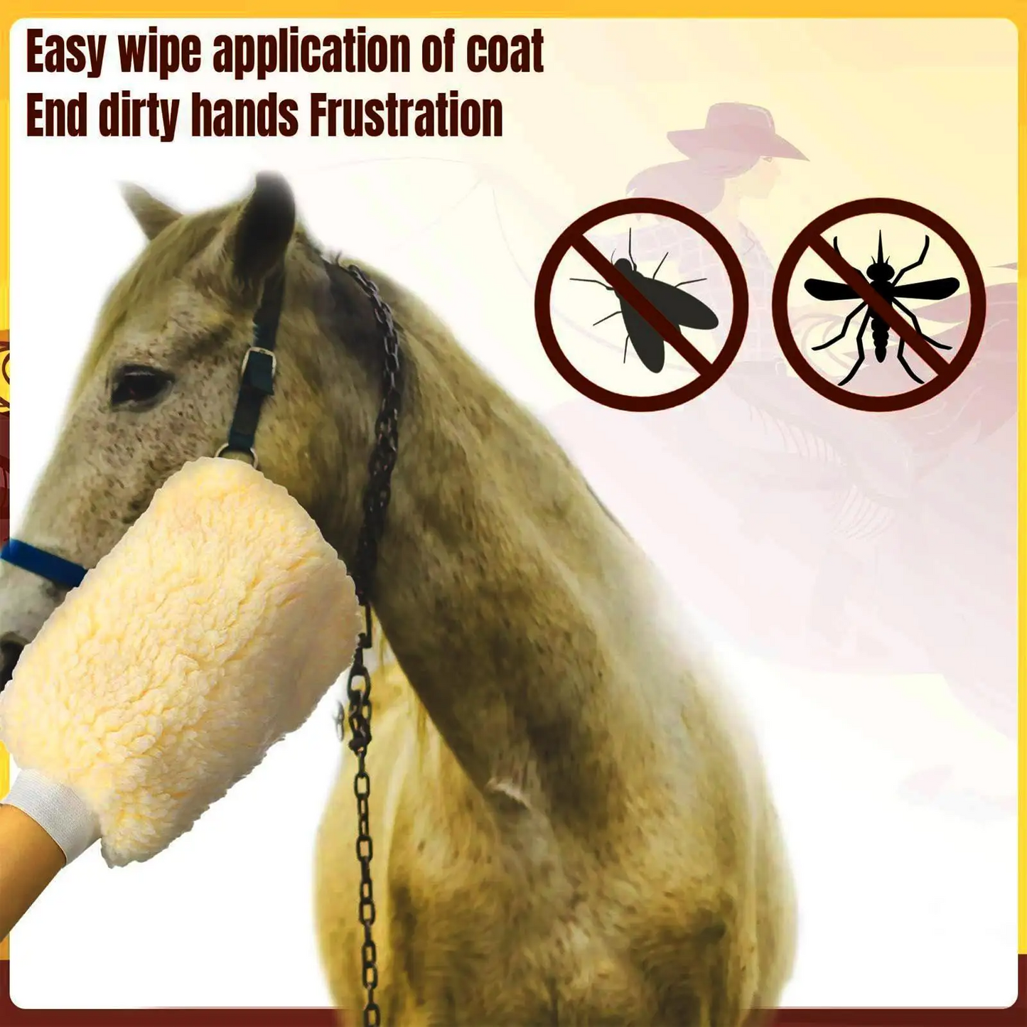 TickMitt Care – Sanfter Pflege- & Applikatorhandschuh für Pferde und Haustiere