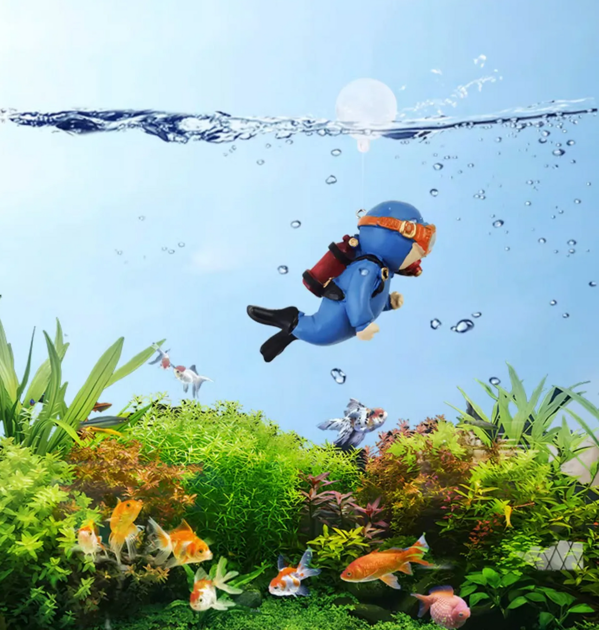 AquaFloat Schwimmender Taucher Aquarium Dekoration