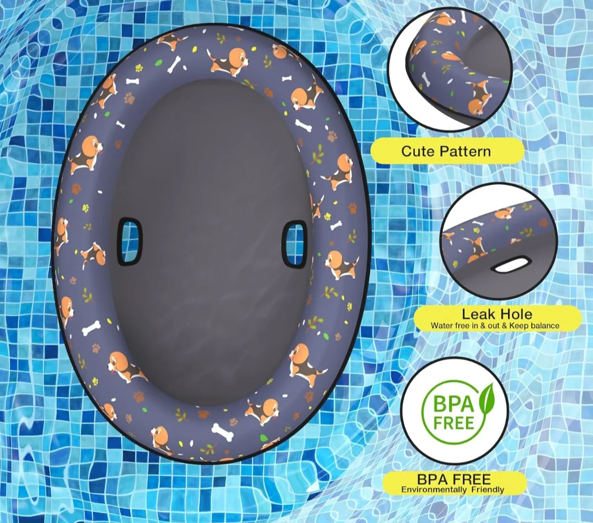 AquaPaws aufblasbares Hundefloß