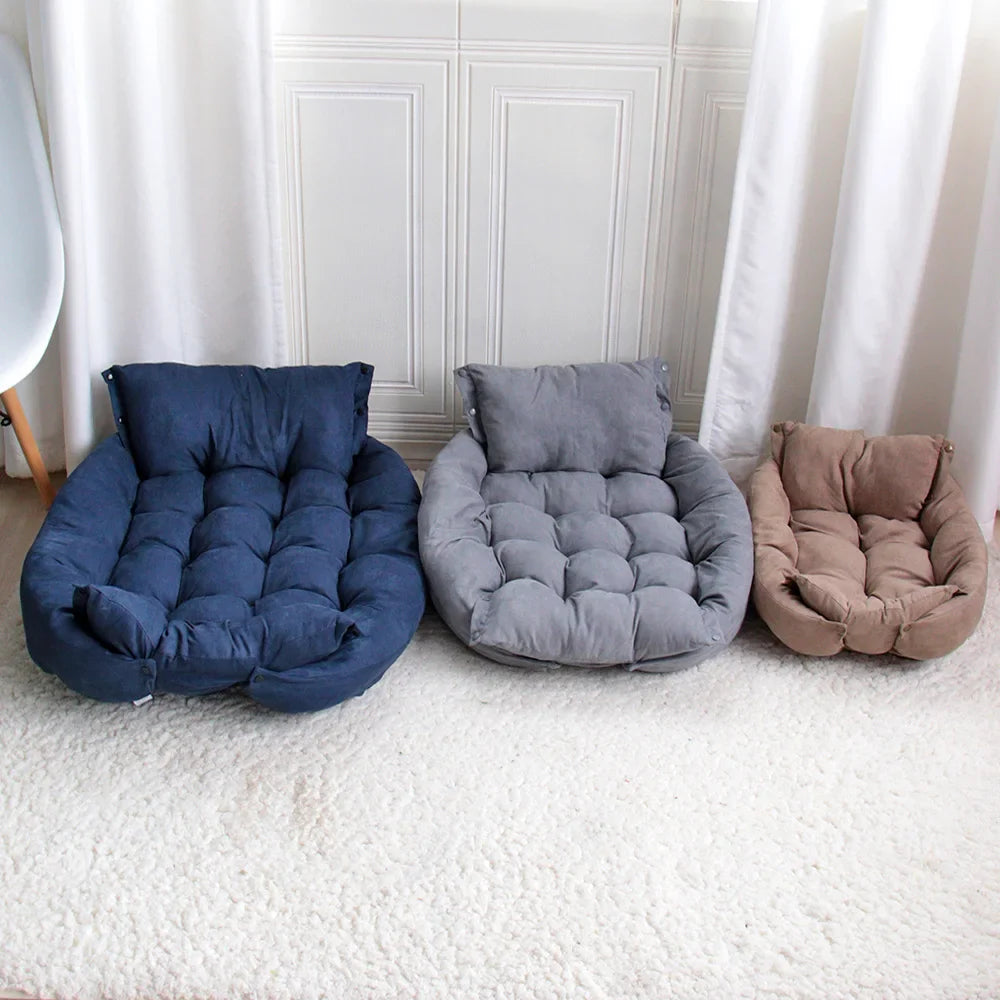 Snuggle Nest 3-in-1 Hunde- und Katzenbett – Multifunktionales, warmes Winterbett