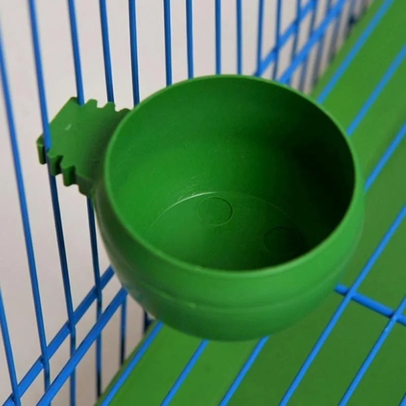 Grünes Vogelfutterhaus aus Kunststoff – 3-teiliges Set zum Aufhängen von Tauben- und Papageienfutterhäusern