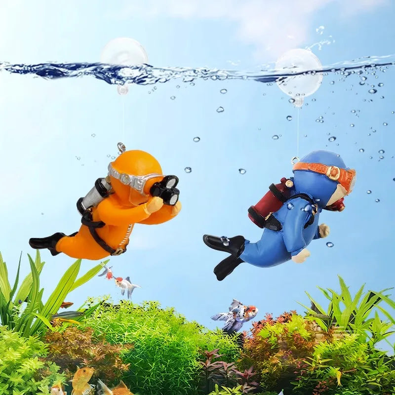 AquaFloat Schwimmender Taucher Aquarium Dekoration