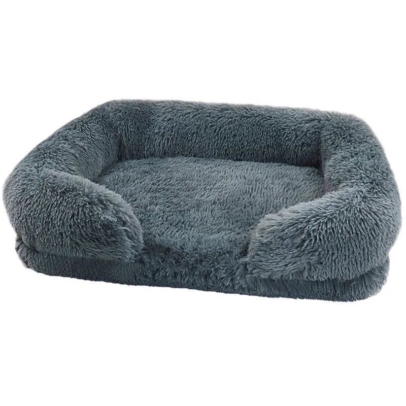 Premium-Hundebett aus dickem Plüsch für große Hunde – Warm und fest (S - XL)