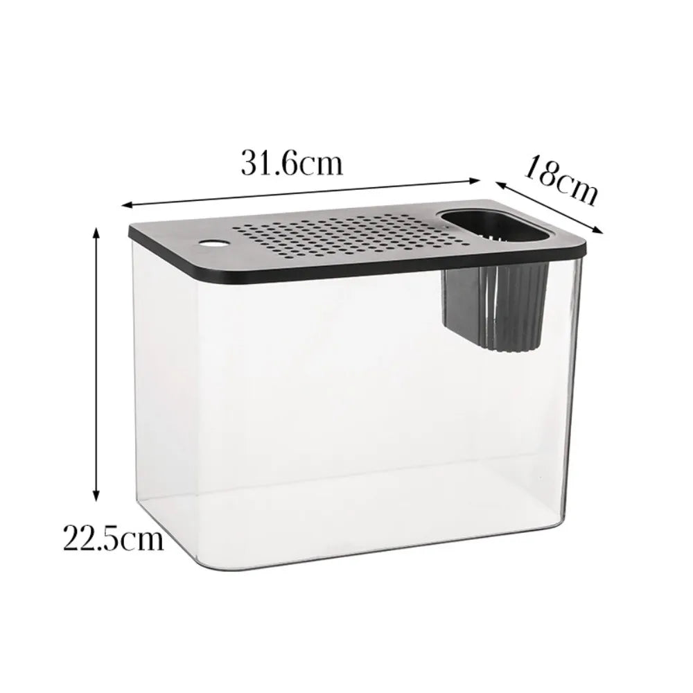 AquaView PET+ABS Aquarium mit Deckel
