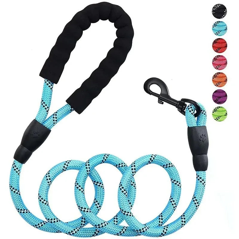 Reflektierende Nylon-Hundeleine 150 cm – Komfort & Sichtbarkeit