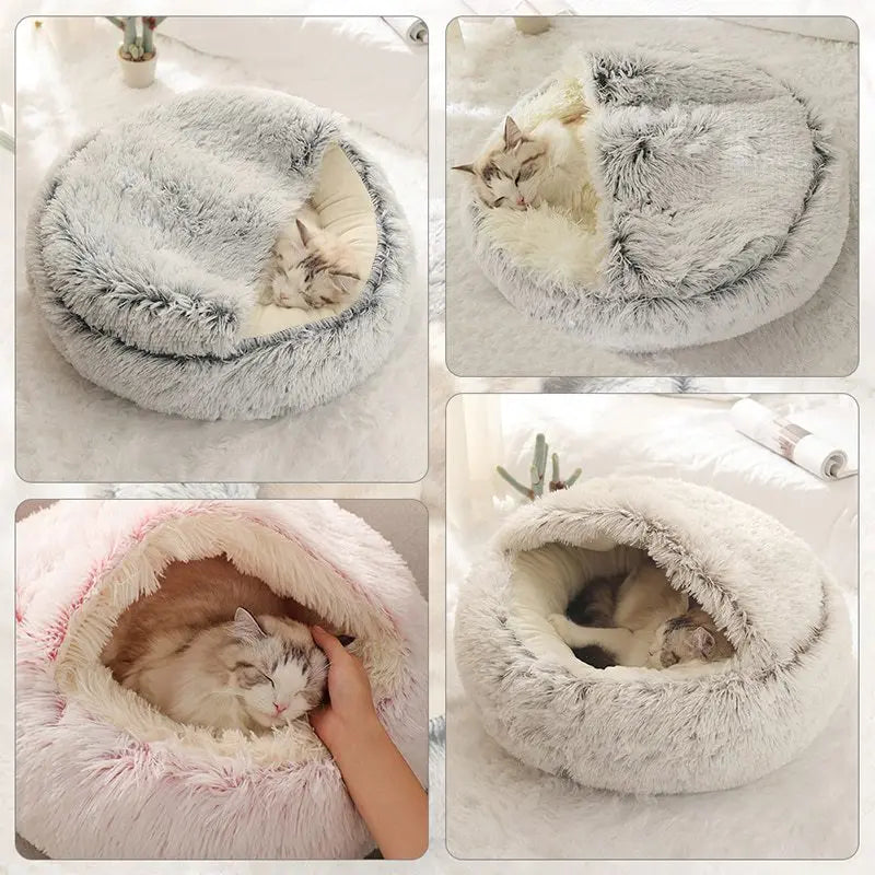 Plüschkatzenmann Ø40 cm – Weiches, warmes Bett für Kat von Kleine Hunde