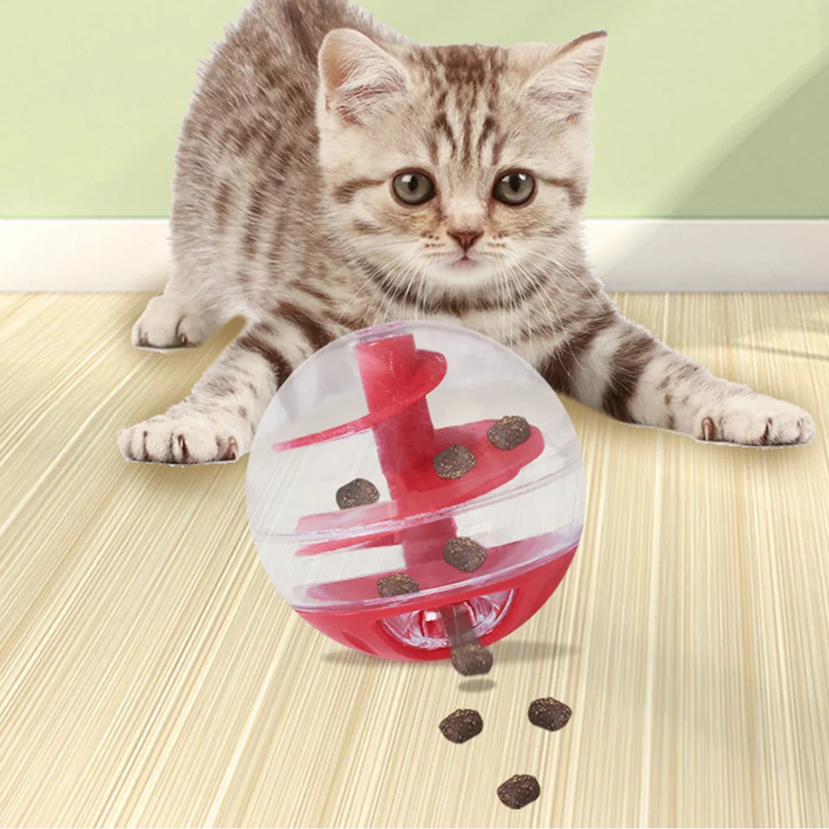Interaktiver Katzenfutterball – 5 cm, Kunststoff, für Snacks und Trockenfutter