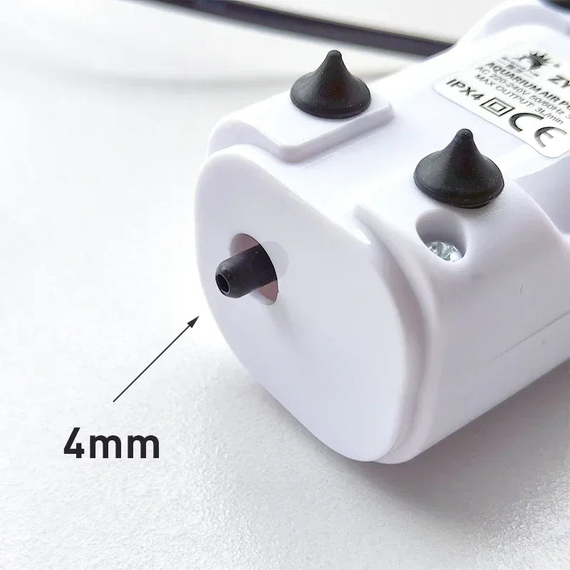 Aquarium-Luftpumpe 3W ultraleise – 3 l/min – Kunststoff – EU-Stecker