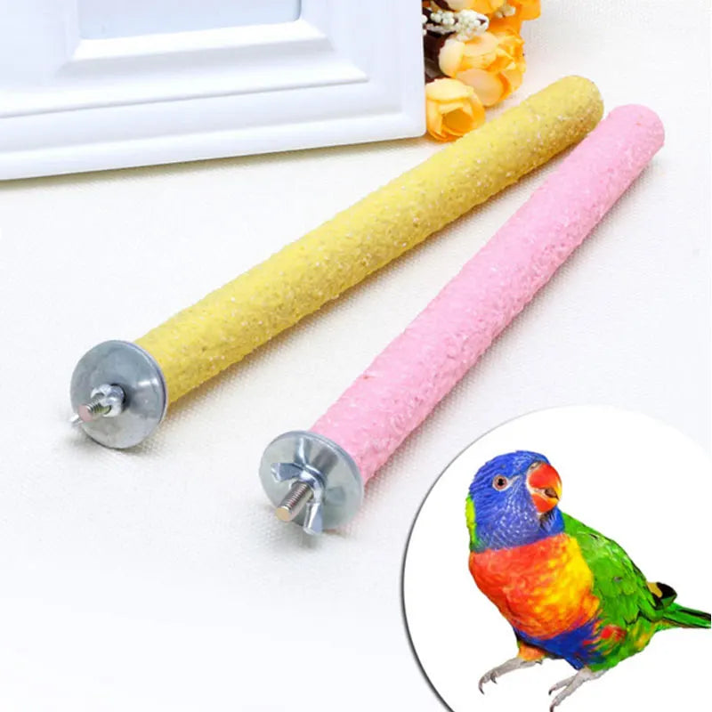 Premium Naturholz-Vogelsitz & Schleifstange – Krallen- und Schnabelschleifer