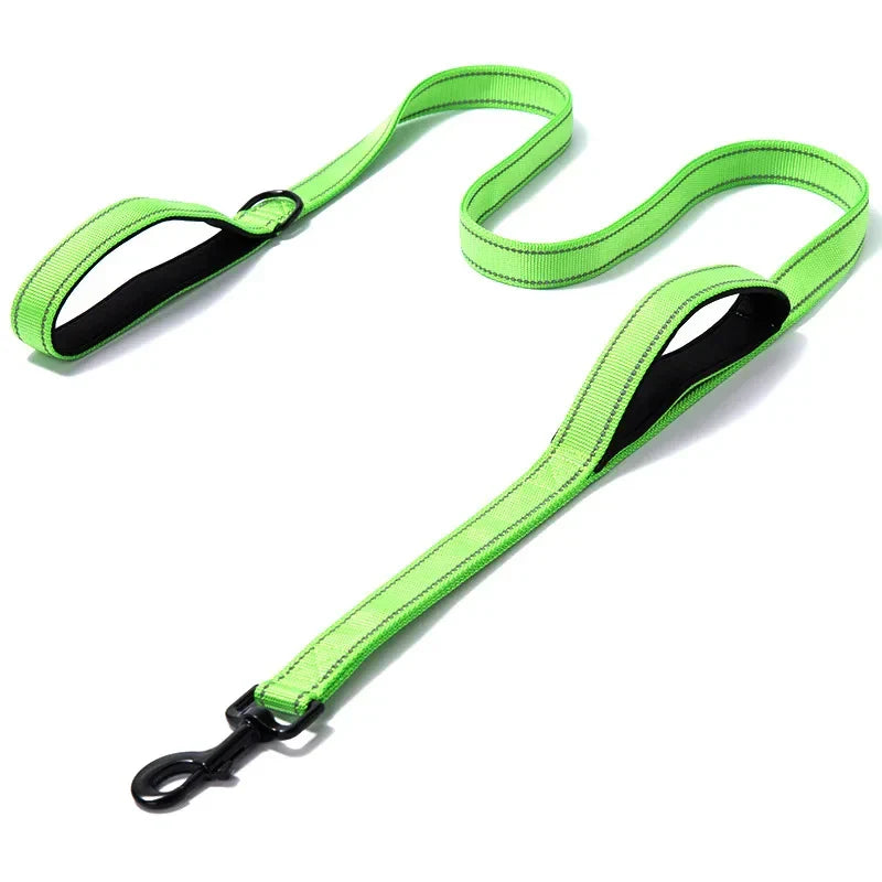 Hochleistungs-Doppelhalsband für Hunde – Kette und Nylon, 150–180 cm