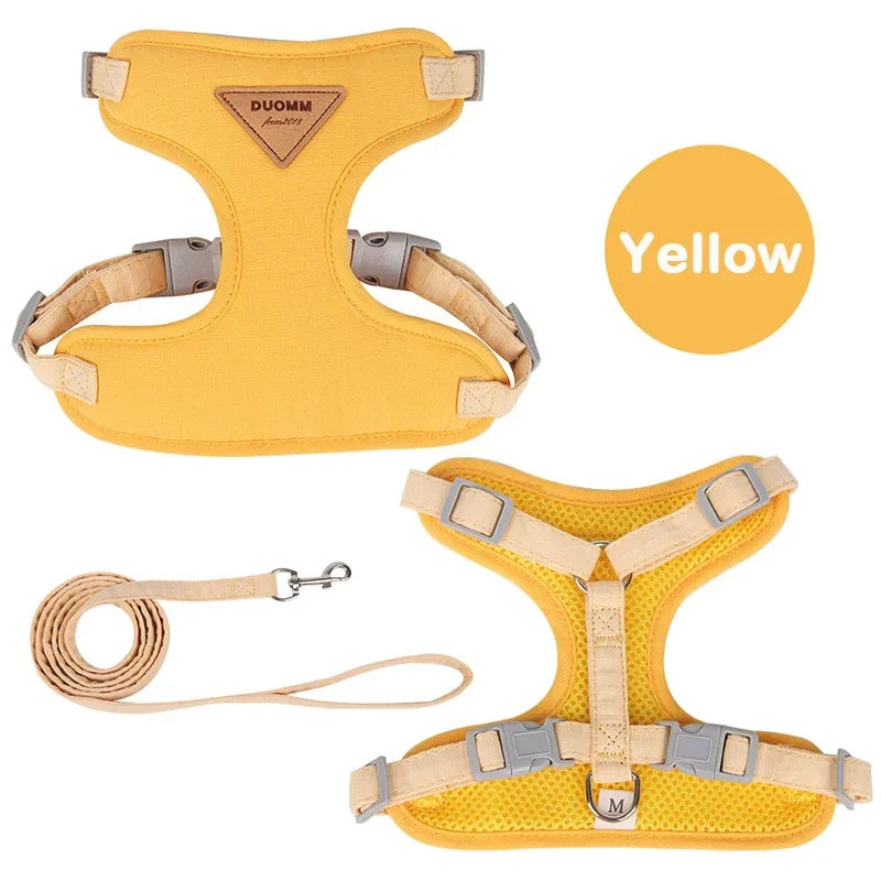 Welpengeschirr und Leine Set – Atmungsaktive, verstellbare Weste aus Nylon, Größen XS-L