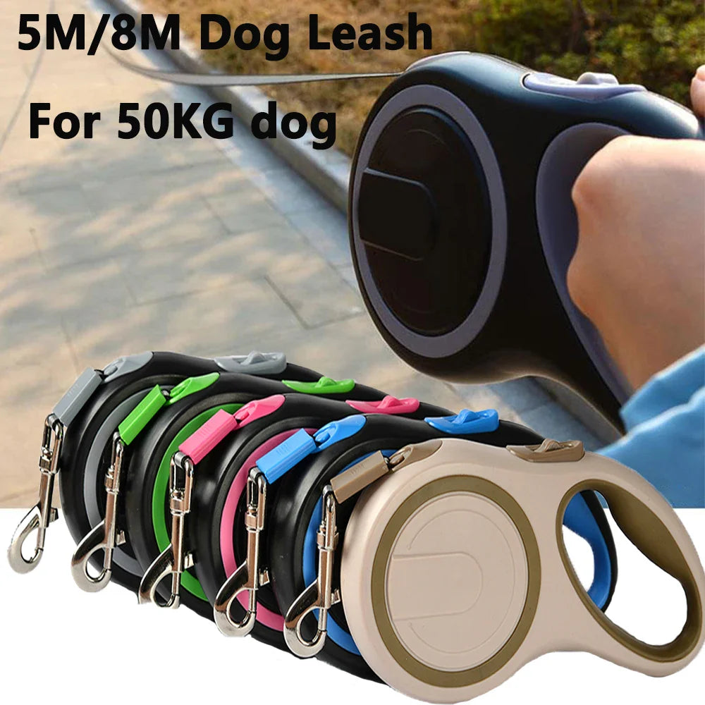 PowerLead – Automatische, ausziehbare Hundeleine 5 m/8 m für große Hunde