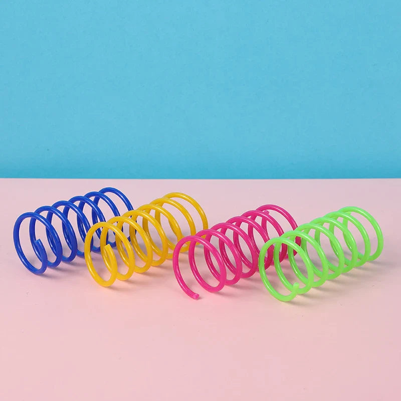 Katzenfederspielzeug – Buntes Plastik, 5,5 cm, Set mit 4–20 Stück