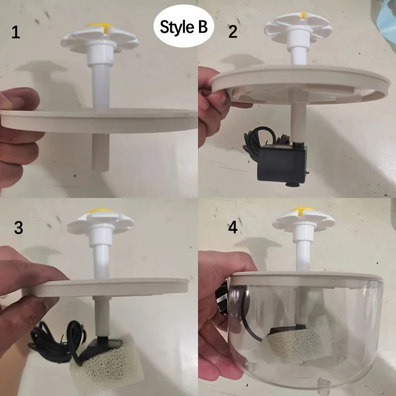 USB-Katzenbrunnen 1L – Leiser Trinkbrunnen mit Filter für Haustiere