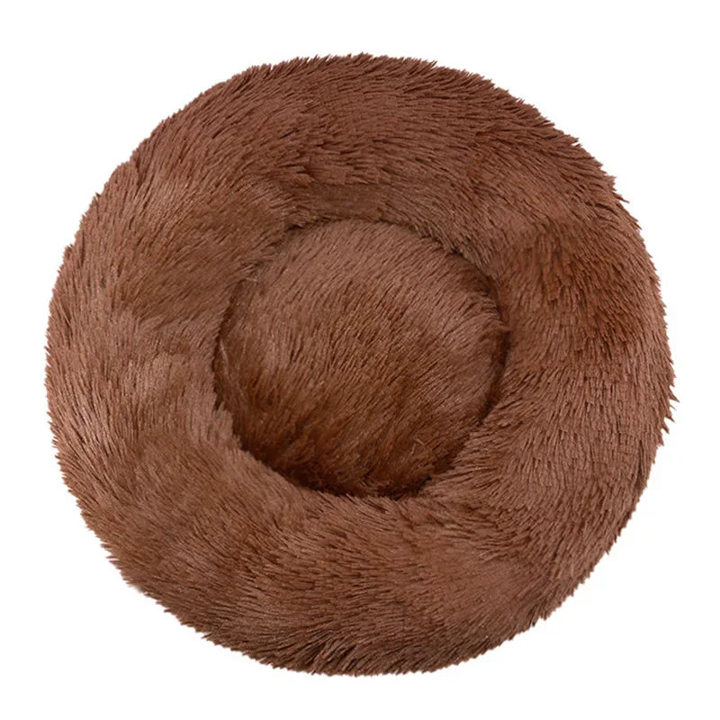 Rundes Plüsch-Haustierbett – Weicher Korb für Hund oder Katze (40–90 cm)