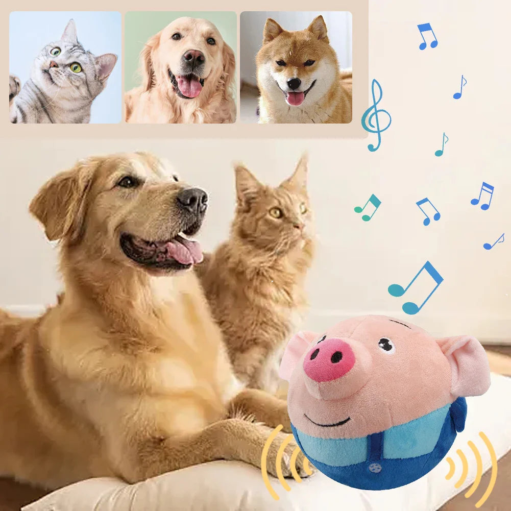 Interaktives Plüsch-Hundespielzeug – mit automatischer Stoßfunktion, 15 cm