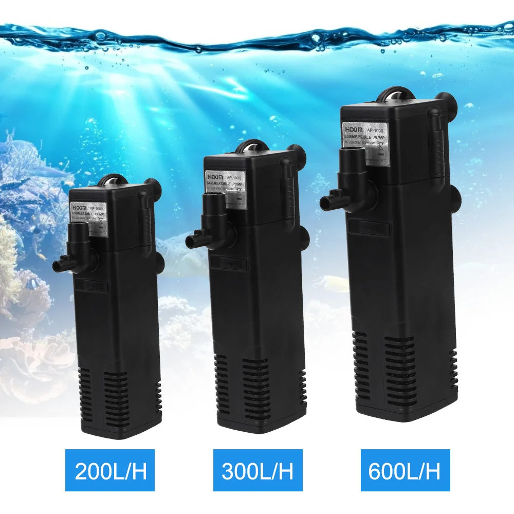 Tauchpumpe für Aquarien, 3–8 W, leise – Filter und Sauerstoff