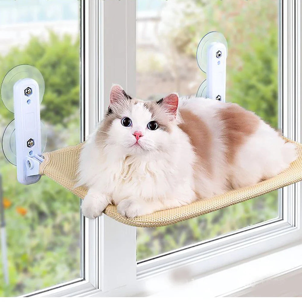 Katzenhängemattenbezug, beige oder grau – Netzgewebe & Flausch – 52 x 30 oder 45 x 30 cm