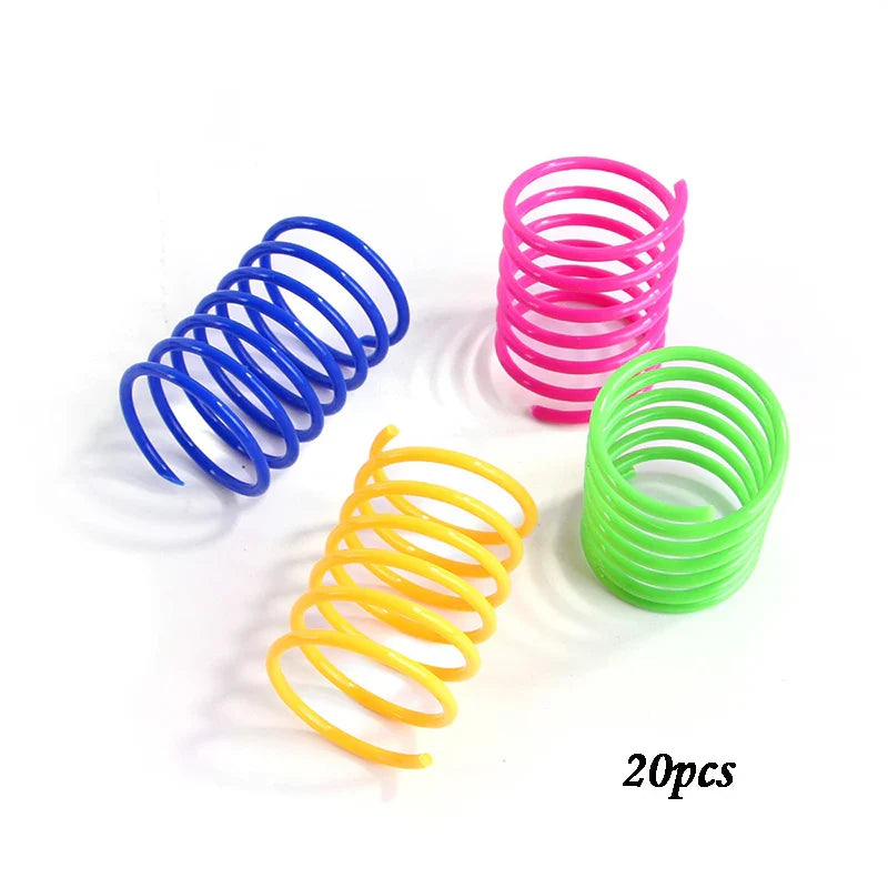 Katzenfederspielzeug – Buntes Plastik, 5,5 cm, Set mit 4–20 Stück