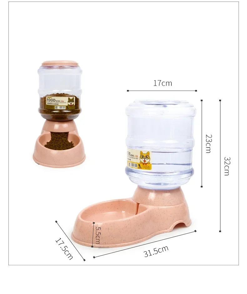 SmartHydra Automatischer Futter- und Wasserspender für Haustiere – 2-in-1 Futter- und Wassernapf mit Wasserflasche