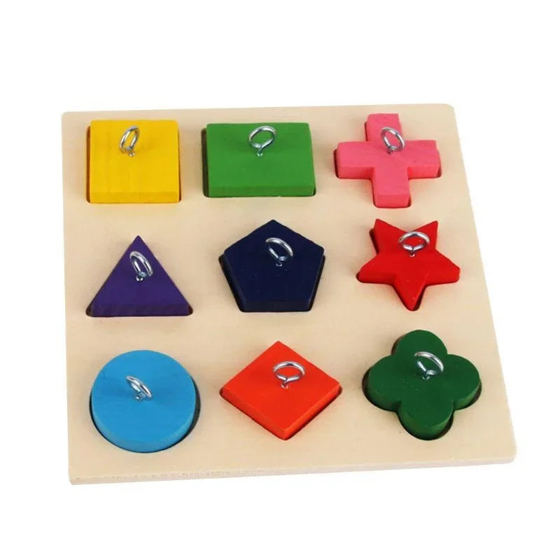 Holzpuzzle für Papageien – pädagogisch wertvoll, 15 x 15 cm