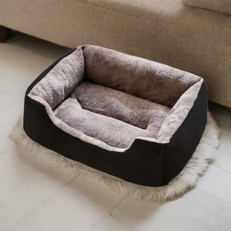 Weiches Hundebett 50x40 cm – Cartoon-Design & warmes Wintermaterial
