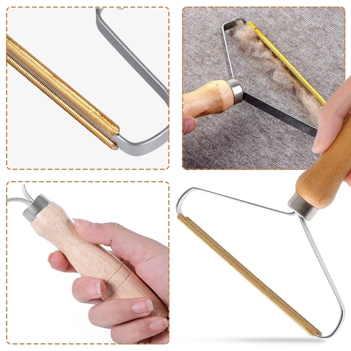 FIBRAFIX – Tragbarer Fusselentferner & Tierhaarbürste | Für Möbel, Teppiche, Kleidung & Polster