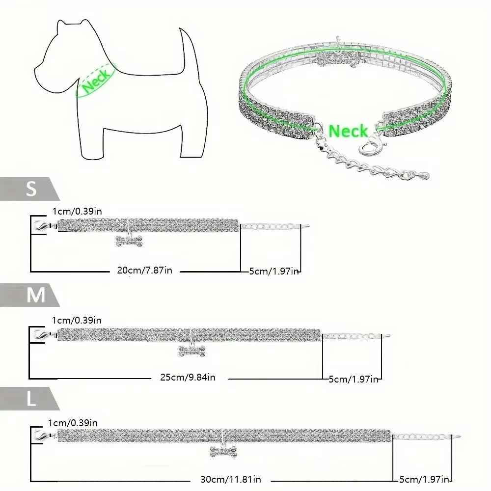 GlamBone Luxus-Hunde- und Katzenhalsband