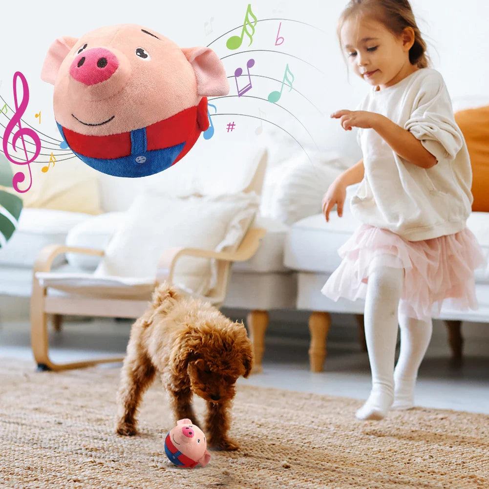 Interaktives Plüsch-Hundespielzeug – mit automatischer Stoßfunktion, 15 cm