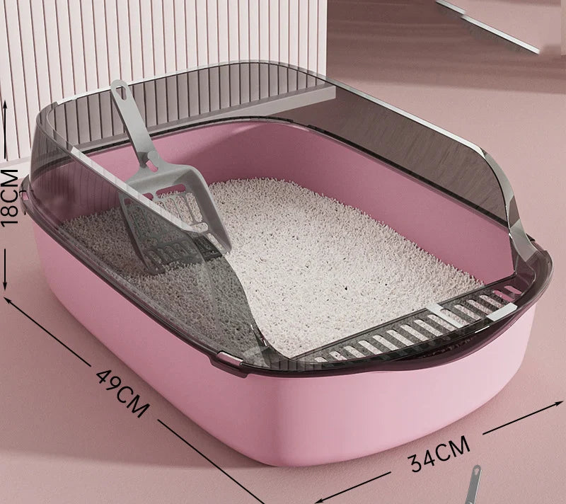 Halbgeschlossene Katzentoilette – PP, hoher Rand