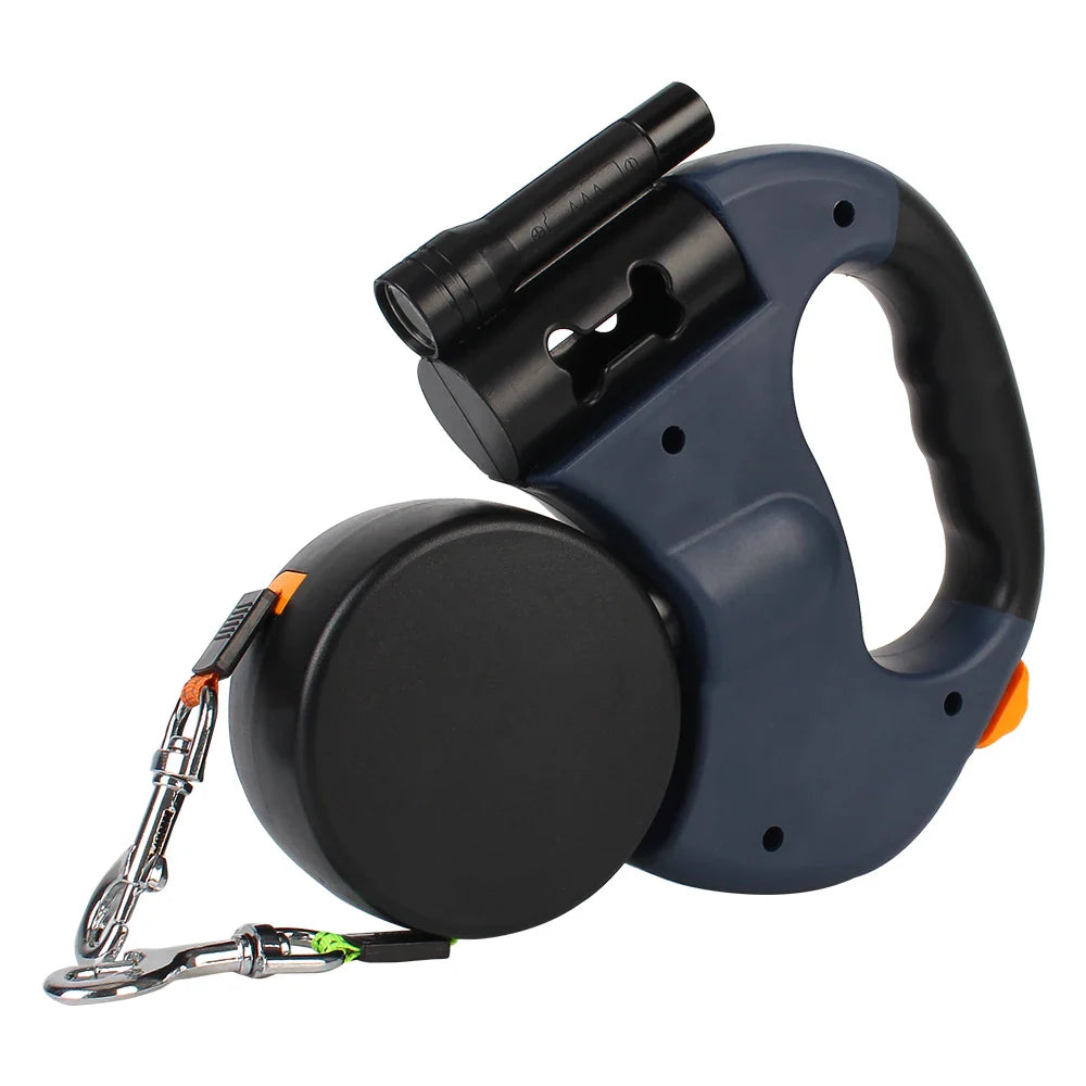 DuoWalk 3M Automatische Hundeleine mit Taschenlampe und Kotbeutelhalter