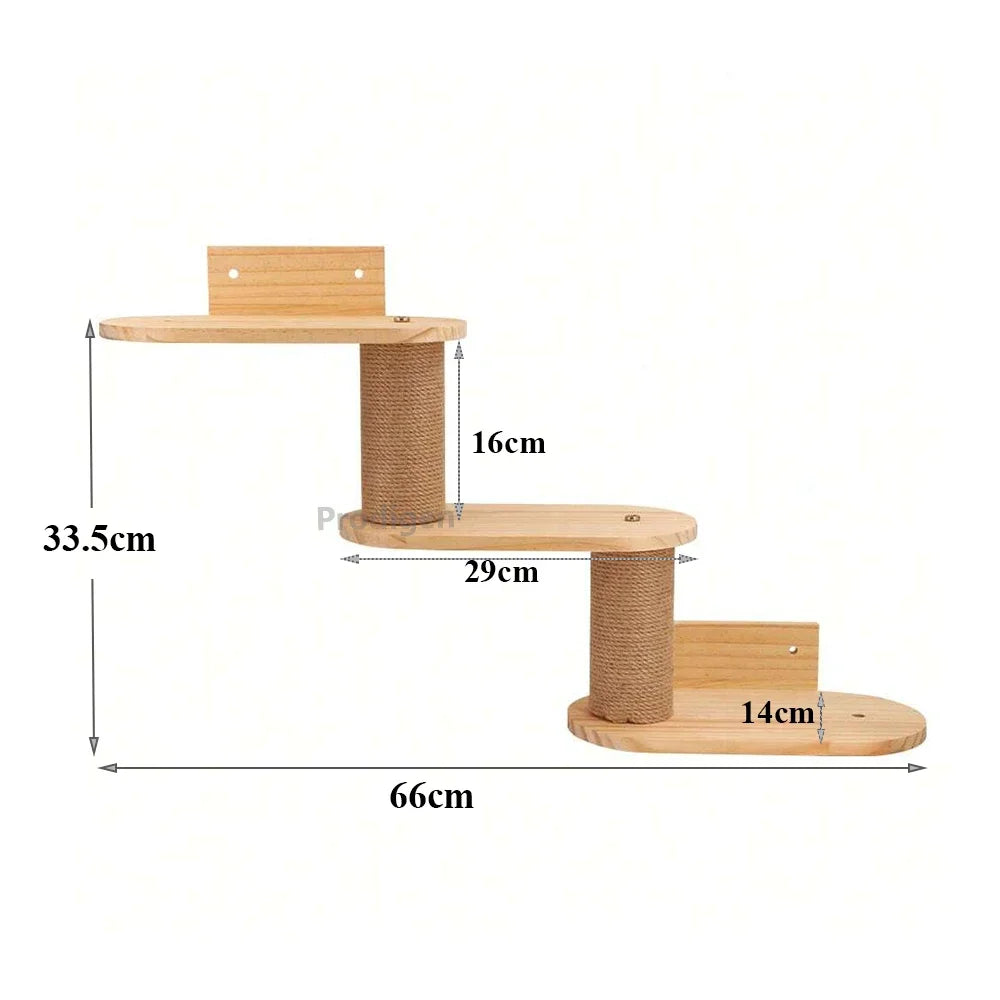 SkyNest Wandmontierter Katzenkletterturm