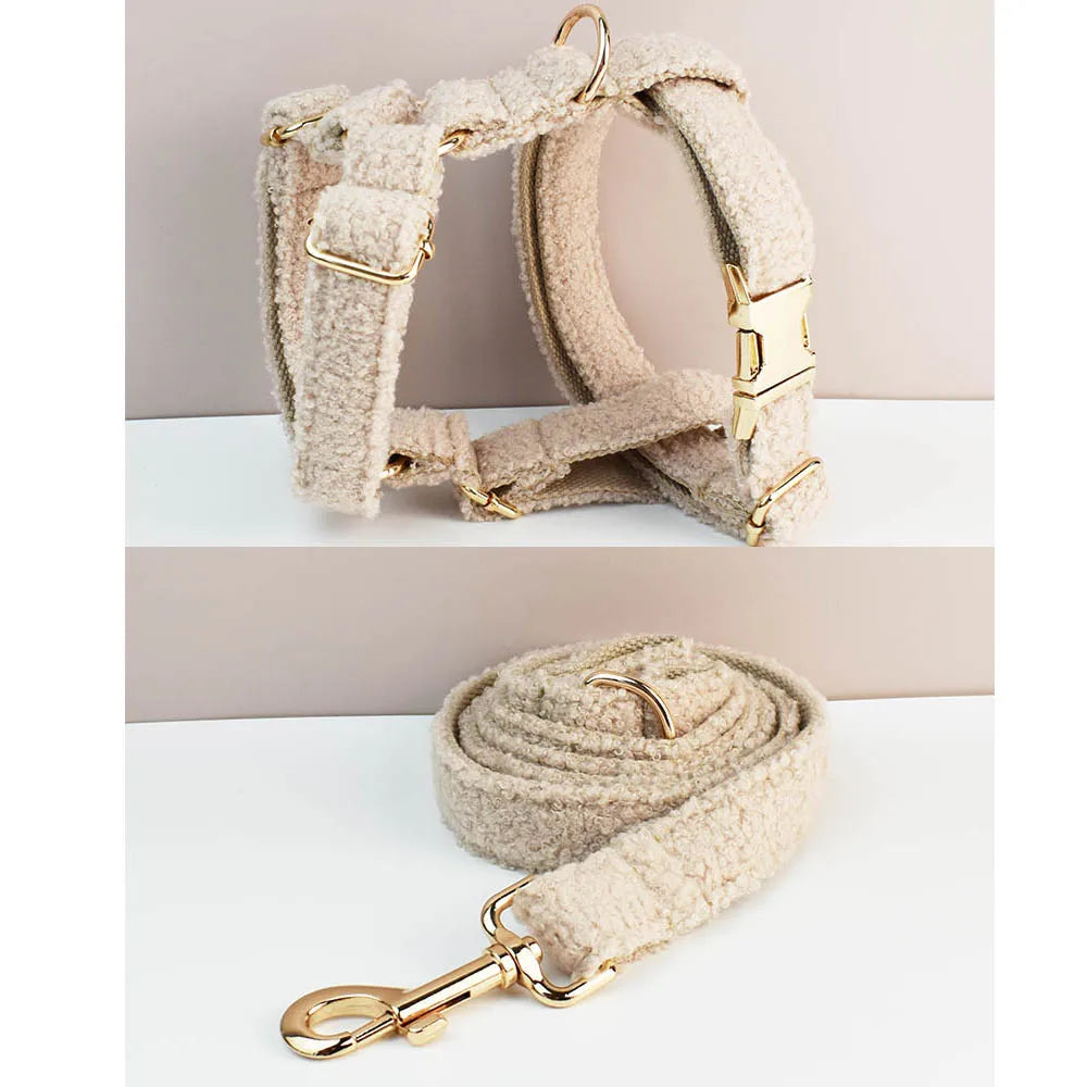 Teddy Luxus personalisiertes Hundehalsband- und Leinen-Set
