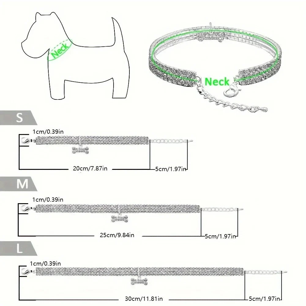 GlamBone Luxus-Hunde- und Katzenhalsband