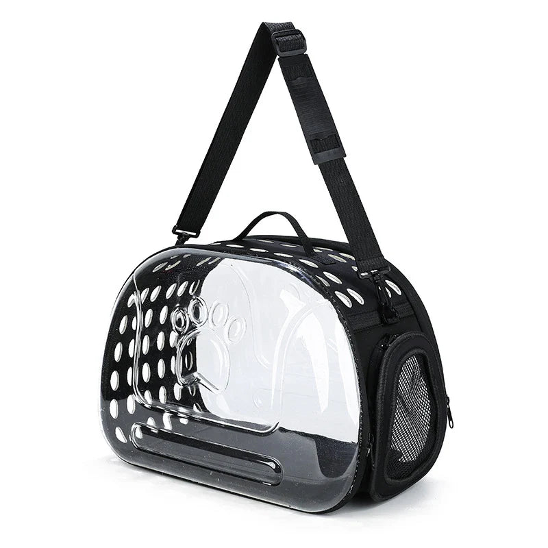Transparenter Haustierrucksack aus PVC/EVA – Atmungsaktive Tragetasche
