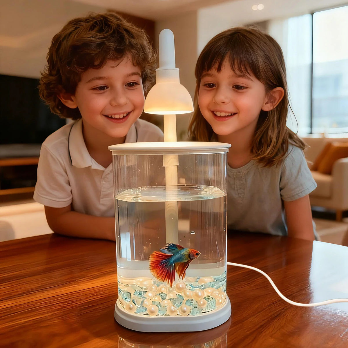 Starter Kit AquaGlow Mini – Mini-Aquarium mit LED-Beleuchtung
