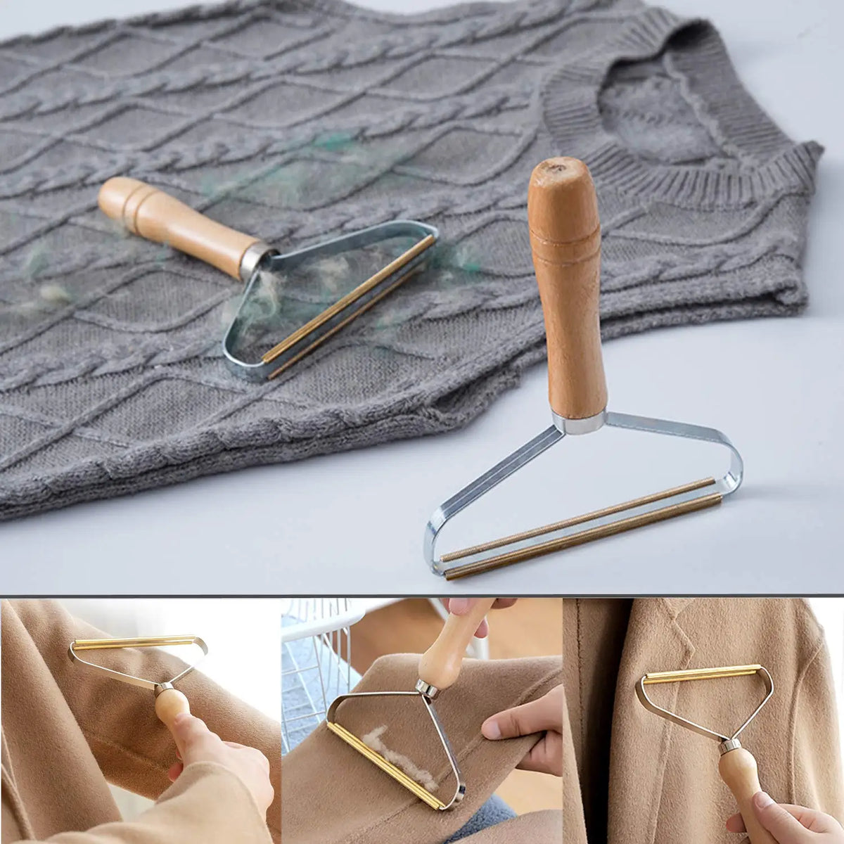FIBRAFIX – Tragbarer Fusselentferner & Tierhaarbürste | Für Möbel, Teppiche, Kleidung & Polster