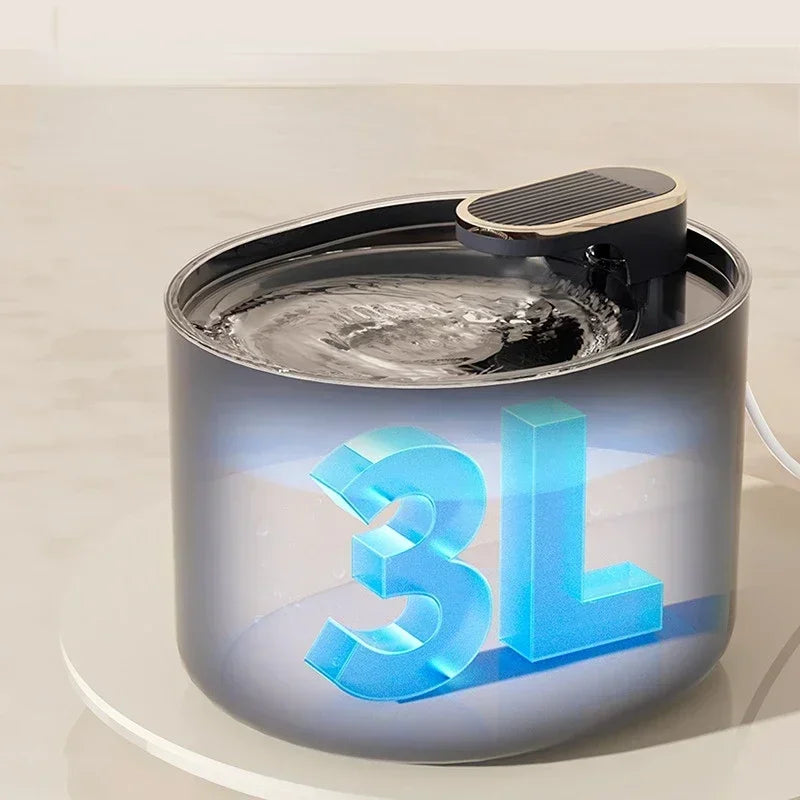 Katzenbrunnen 3L – Leise, automatisch, USB-Anschluss, BPA-frei, mit Filter