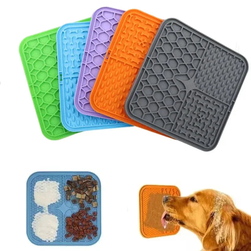 Silikon-Leckmatte für Hunde– Slow Feeder & Badafleiding, 25×15 cm