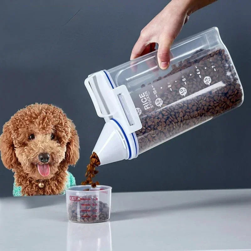 FreshLock 1.5kg/2kg Messbecher & Futterbehälter für Hunde und Katzen
