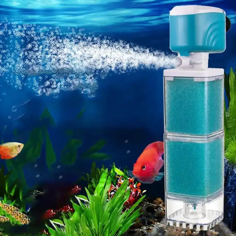 Aquariumfilter – Schwammfilter mit Sauerstoffpumpe – ABS