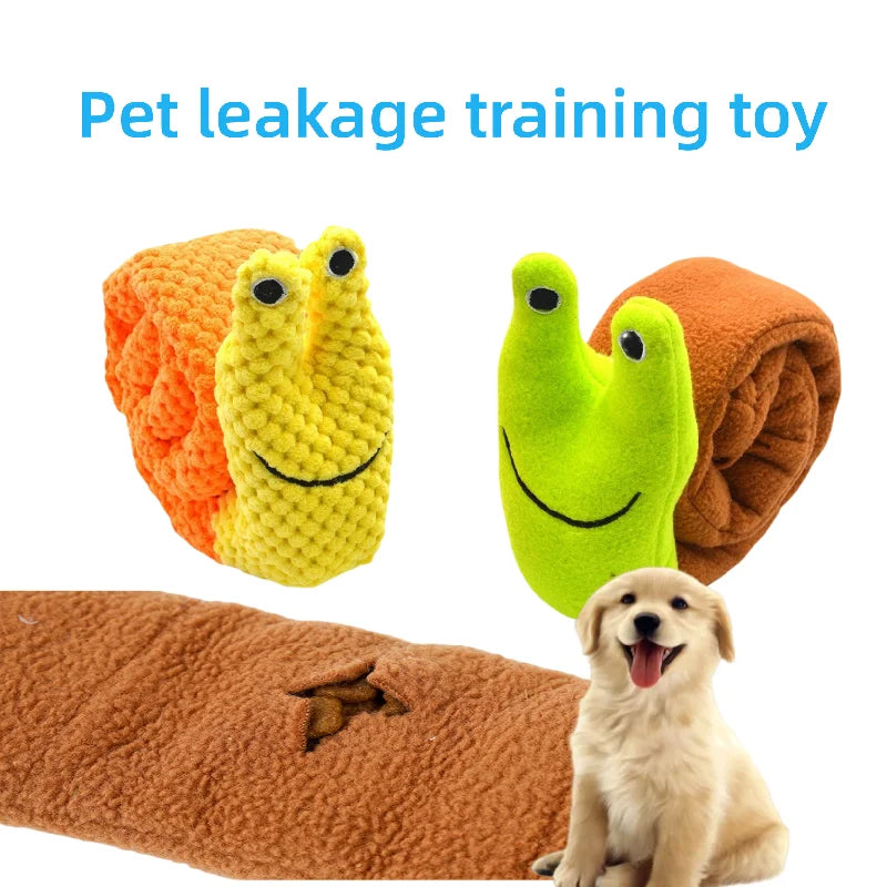 Plüsch-Schnüffelspielzeug für Hunde – Schneckenform, 20 cm, mehrfarbig