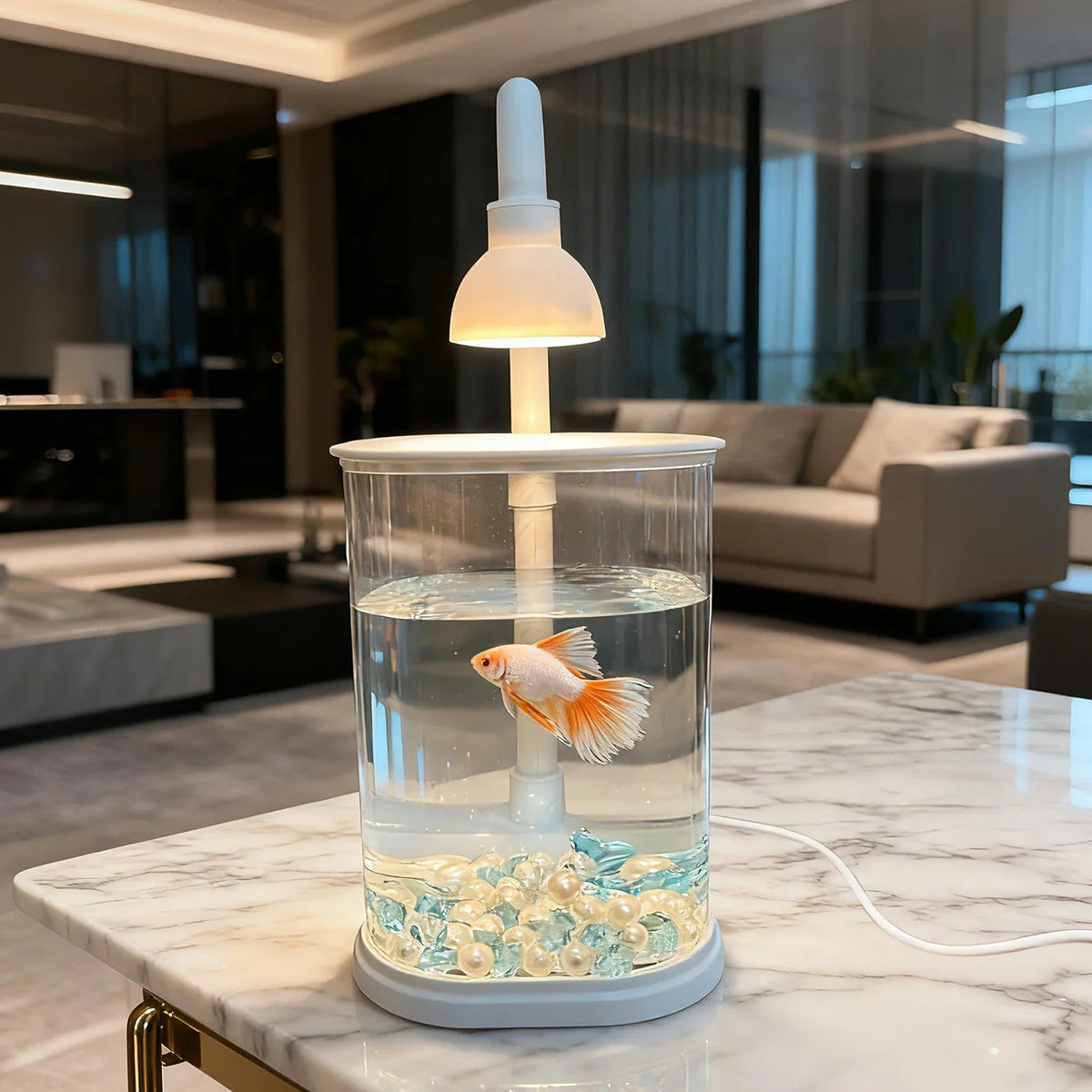 Starter Kit AquaGlow Mini – Mini-Aquarium mit LED-Beleuchtung