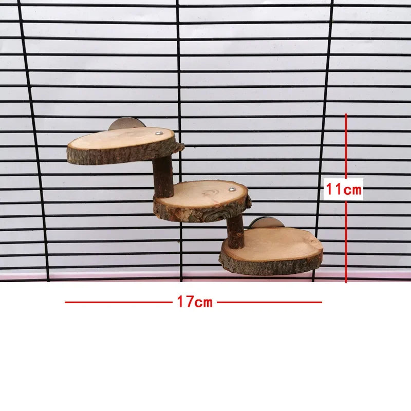 Kletterleiter aus Holz für Hamster oder Vögel – 3 oder 5 Stufen