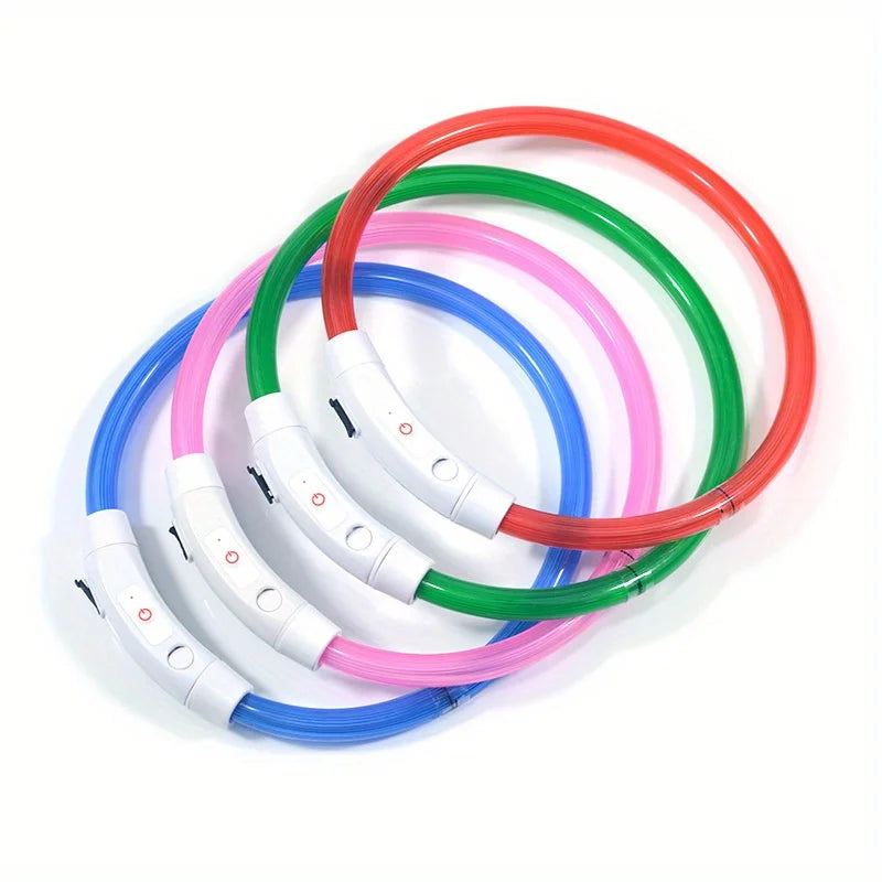 GlowGuard LED-Sicherheitshalsband für Hunde – USB-aufladbar & reflektierend