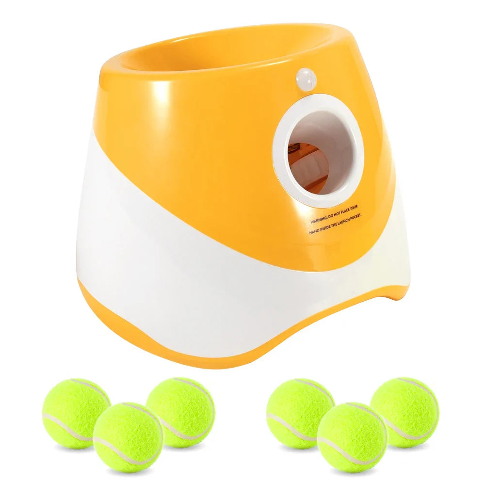 Automatischer Ballwerfer für Hunde – 6 Bälle, USB-aufladbar, 5 cm
